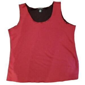 𝅺NOTATIONS Women's Red Sleeveless Tank Top Size Large